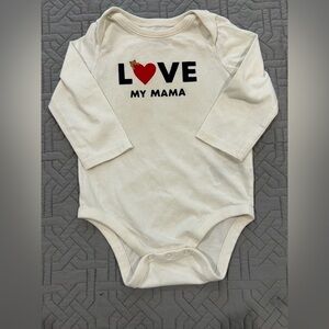 GAP Cream and Red Bodysuit Love My Mama